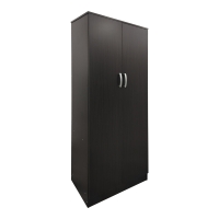 Ντουλάπα εξάφυλλη με πατάρι Athos pakoworld wenge 240x42x240εκ