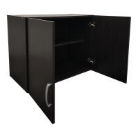 Ντουλάπα εξάφυλλη με πατάρι Athos pakoworld wenge 240x42x240εκ