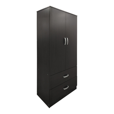 Ντουλάπα εξάφυλλη με πατάρι Athos I pakoworld wenge 240x42x240εκ