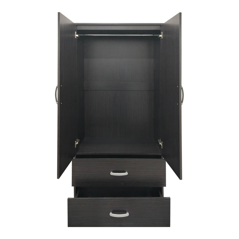 Ντουλάπα εξάφυλλη με πατάρι Athos I pakoworld wenge 240x42x240εκ