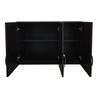 Ντουλάπα εξάφυλλη με πατάρι Athos pakoworld wenge 180x42x240εκ