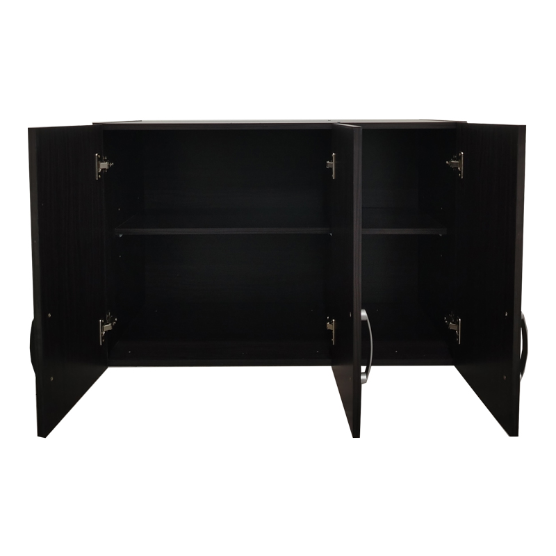 Ντουλάπα εξάφυλλη με πατάρι Athos pakoworld wenge 180x42x240εκ