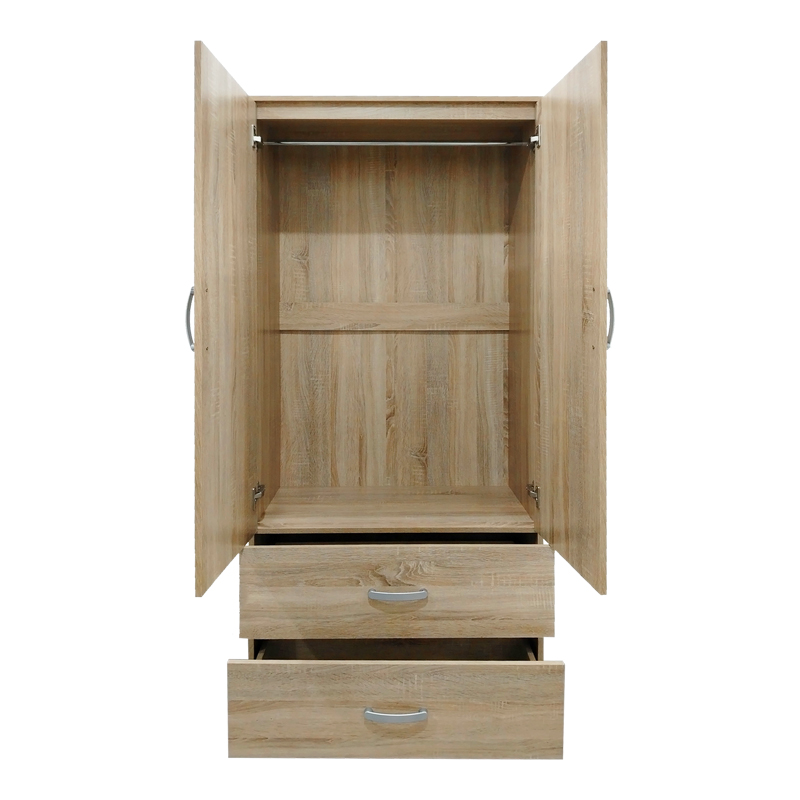Ντουλάπα τετράφυλλη με πατάρι Athos pakoworld sonoma 160x42x240εκ