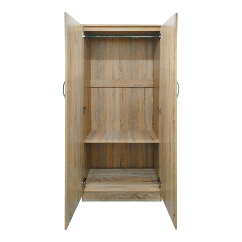 Ντουλάπα εξάφυλλη με πατάρι Athos pakoworld sonoma 240x42x240εκ