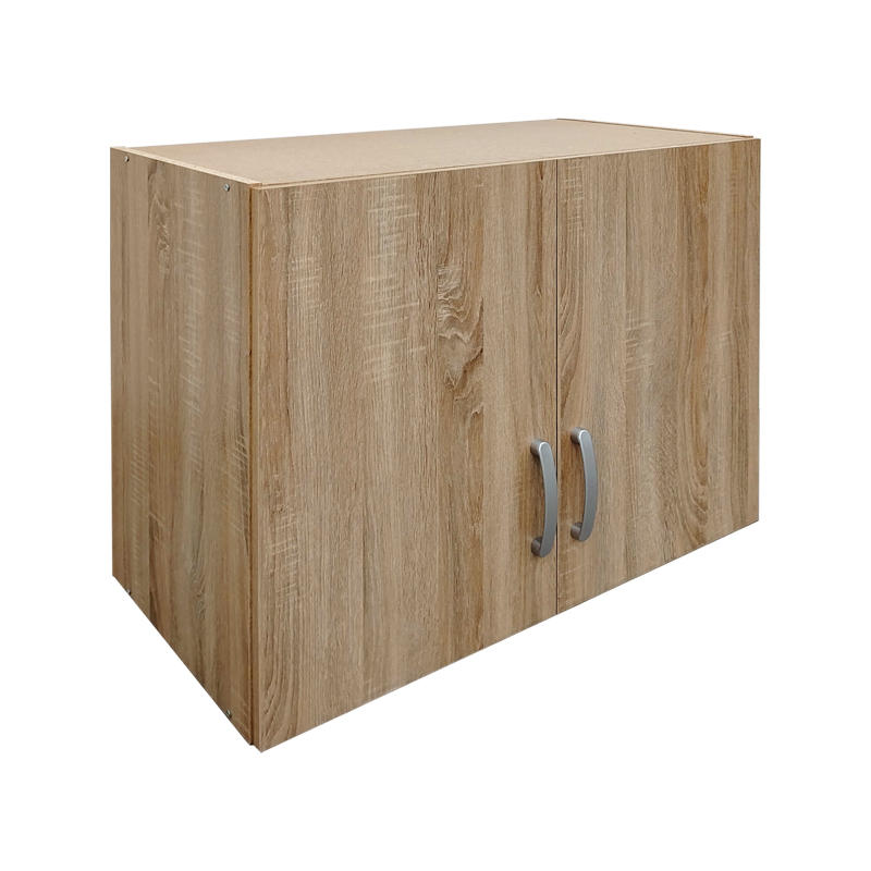 Ντουλάπα εξάφυλλη με πατάρι Athos pakoworld sonoma 240x42x240εκ