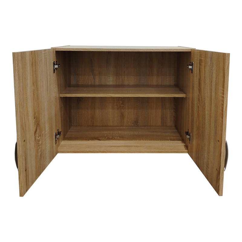 Ντουλάπα εξάφυλλη με πατάρι Athos pakoworld sonoma 240x42x240εκ