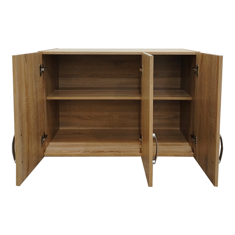 Ντουλάπα εξάφυλλη με πατάρι Lego pakoworld sonoma 180x42x240εκ