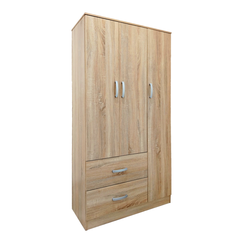 Ντουλάπα πεντάφυλλη με πατάρι Athos I pakoworld sonoma 170x42x240εκ