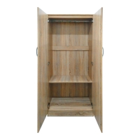 Ντουλάπα πεντάφυλλη με πατάρι Athos I pakoworld sonoma 170x42x240εκ