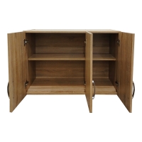 Ντουλάπα πεντάφυλλη με πατάρι Athos I pakoworld sonoma 170x42x240εκ
