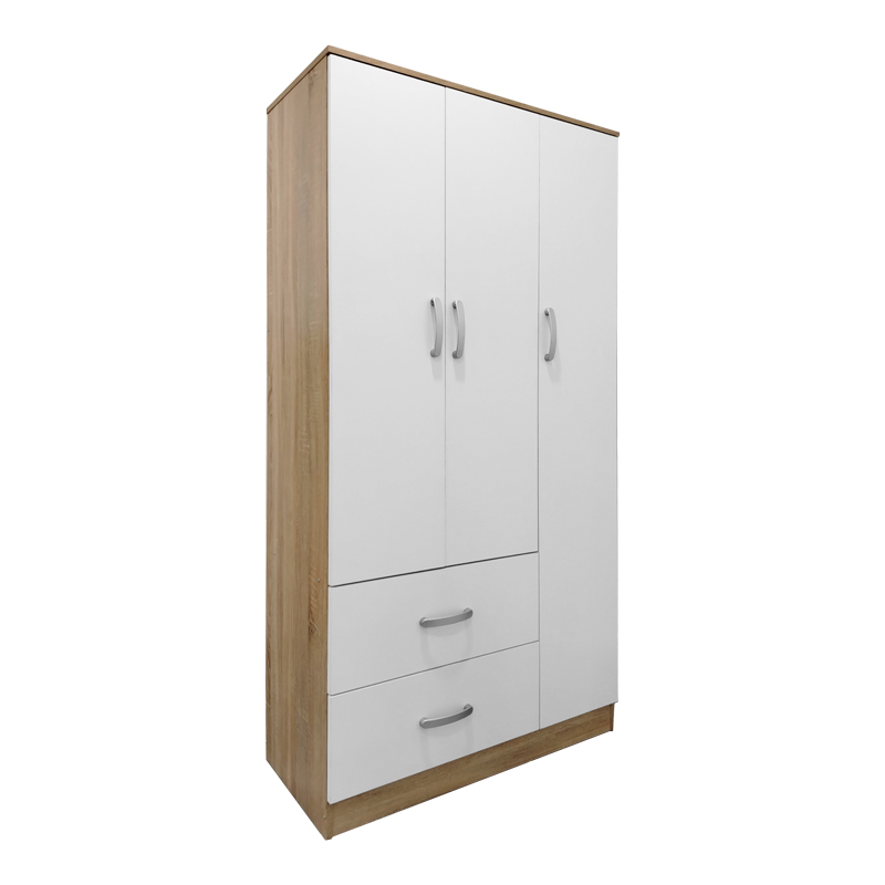 Ντουλάπα πεντάφυλλη με πατάρι Lego pakoworld sonoma-λευκή 170x42x240εκ