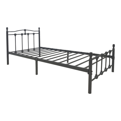 Κρεβάτι Wotso pakoworld μεταλλικό σε μαύρη απόχρωση 90x190εκ