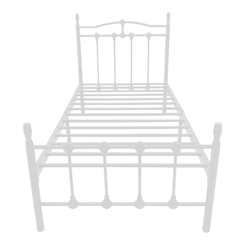 Κρεβάτι Wotso pakoworld μεταλλικό λευκό 90x190εκ