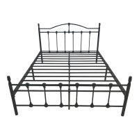 Κρεβάτι Wotso pakoworld μεταλλικό μαύρο 140x200εκ