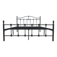 Κρεβάτι Wotso pakoworld μεταλλικό μαύρο 140x200εκ