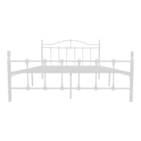 Κρεβάτι Wotso pakoworld μεταλλικό λευκο 140x200εκ