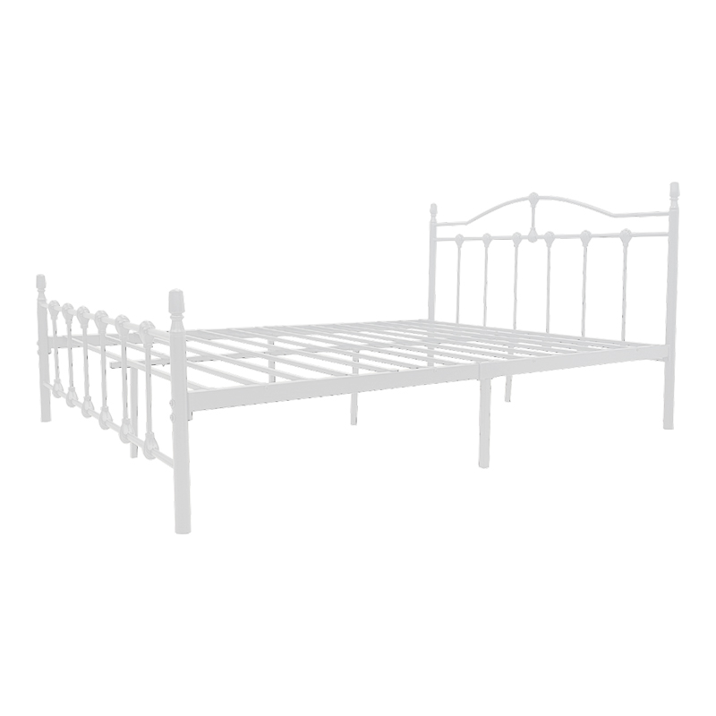 Κρεβάτι Wotso pakoworld μεταλλικό λευκό 150x200εκ