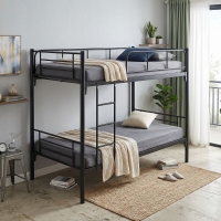 Κρεβάτι-κουκέτα Belit pakoworld μεταλλικό λευκό 90x190εκ