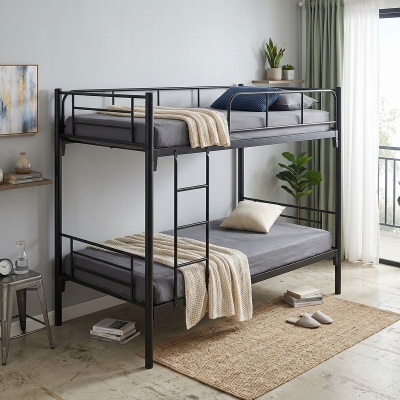 Κρεβάτι-κουκέτα Belit pakoworld μεταλλικό λευκό 90x190εκ