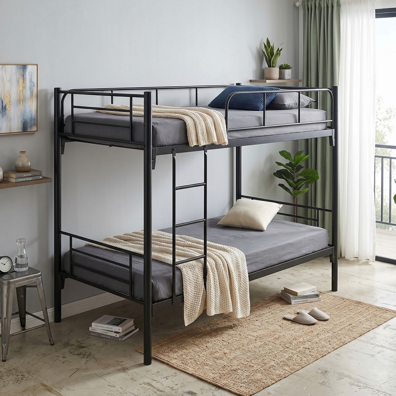 Κρεβάτι-κουκέτα Belit pakoworld μεταλλικό λευκό 90x190εκ