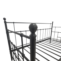 Κρεβάτι-Καναπές Routha pakoworld μεταλλικός μαύρο 90x190εκ