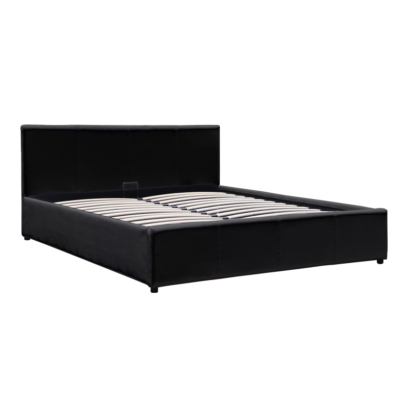 Κρεβάτι Dellia pakoworld με αποθηκευτικό χώρο pu μαύρο 150x200εκ Κρεβάτι Dellia pakoworld με αποθηκευτικό χώρο pu μαύρο 150x200εκ