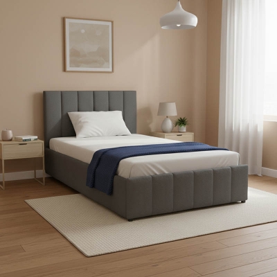 Κρεβάτι Snuggle pakoworld με αποθηκευτικό χώρο βελούδο ανθρακί 120x200εκ Κρεβάτι Snuggle pakoworld με αποθηκευτικό χώρο βελούδο ανθρακί 120x200εκ