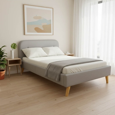 Κρεβάτι LumiLux pakoworld ύφασμα σε γκρι απόχρωση 160x200εκ Κρεβάτι LumiLux pakoworld ύφασμα σε γκρι απόχρωση 160x200εκ