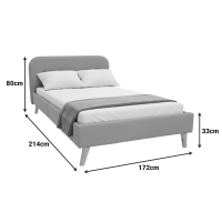 Κρεβάτι LumiLux pakoworld ύφασμα σε γκρι απόχρωση 160x200εκ Κρεβάτι LumiLux pakoworld ύφασμα σε γκρι απόχρωση 160x200εκ