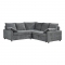 Γωνιακός καναπές κρεβάτι Lounivo pakoworld ύφασμα ανθρακί 215x215x84εκ