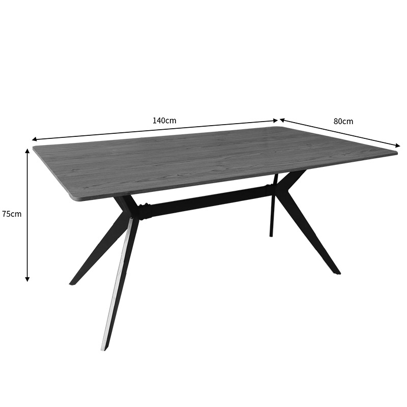 Τραπέζι Ezali pakoworld sonoma mdf με μαύρα μεταλλικά πόδια 140x80x75εκ Τραπέζι Ezali pakoworld sonoma mdf με μαύρα μεταλλικά πόδια 140x80x75εκ