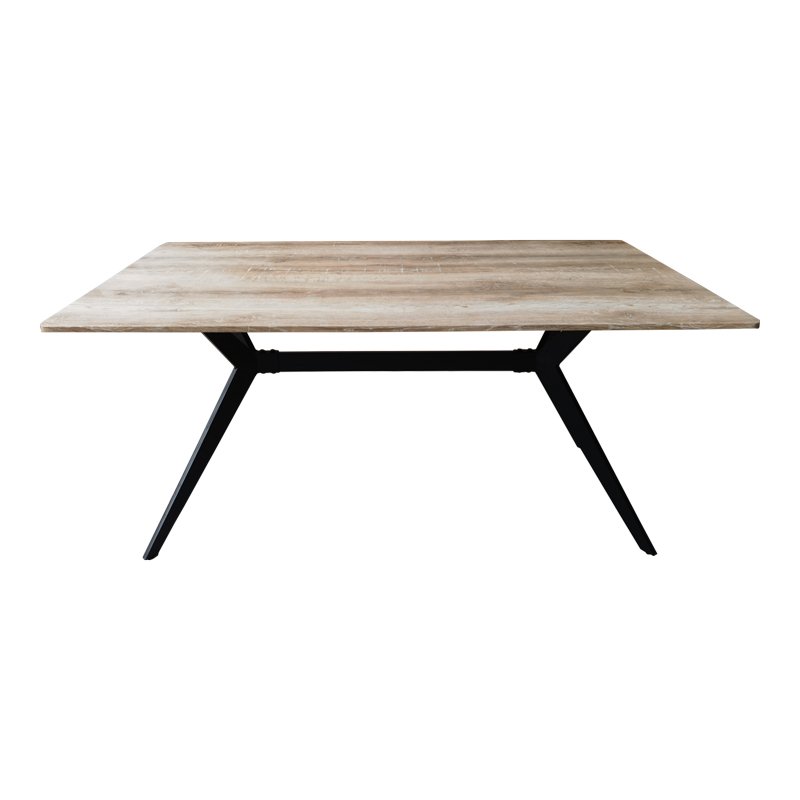 Τραπέζι Ezali pakoworld sonoma mdf με μαύρα μεταλλικά πόδια 160x90x75εκ Τραπέζι Ezali pakoworld sonoma mdf με μαύρα μεταλλικά πόδια 160x90x75εκ