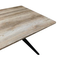 Τραπέζι Ezali pakoworld sonoma mdf με μαύρα μεταλλικά πόδια 160x90x75εκ Τραπέζι Ezali pakoworld sonoma mdf με μαύρα μεταλλικά πόδια 160x90x75εκ