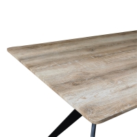 Τραπέζι Ezali pakoworld sonoma mdf με μαύρα μεταλλικά πόδια 160x90x75εκ Τραπέζι Ezali pakoworld sonoma mdf με μαύρα μεταλλικά πόδια 160x90x75εκ