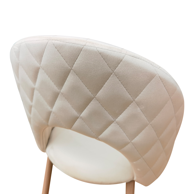 Καρέκλα Lovingo pakoworld βελούδο μπεζ με μεταλλικά πόδια σε φυσική απόχρωση 50x47x85.5εκ Καρέκλα Lovingo pakoworld βελούδο μπεζ με μεταλλικά πόδια σε φυσική απόχρωση 50x47x85.5εκ