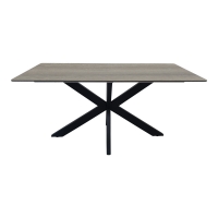 Τραπέζι Bethan pakoworld sonoma με γκρι mdf και μαύρο μέταλλο 180x90x75εκ Τραπέζι Bethan pakoworld sonoma με γκρι mdf και μαύρο μέταλλο 180x90x75εκ