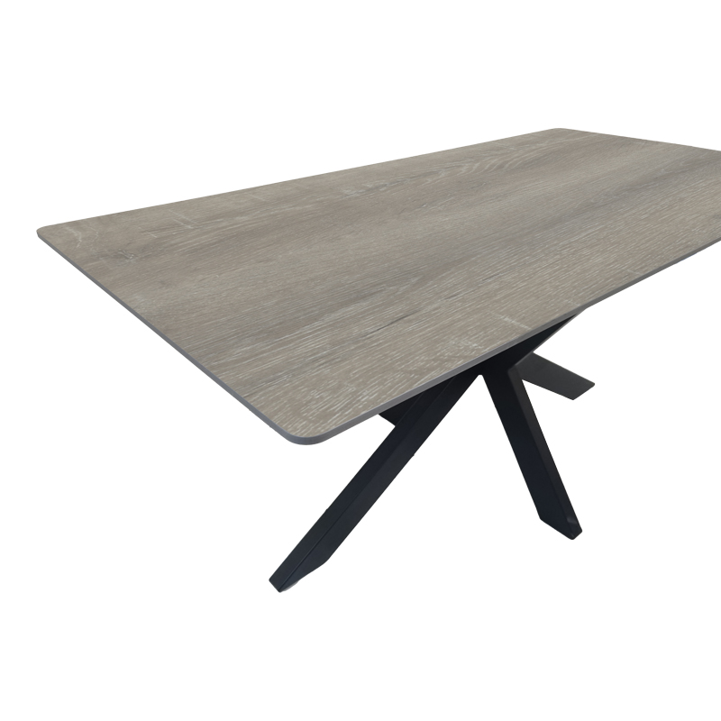 Τραπέζι Bethan pakoworld sonoma με γκρι mdf και μαύρο μέταλλο 180x90x75εκ Τραπέζι Bethan pakoworld sonoma με γκρι mdf και μαύρο μέταλλο 180x90x75εκ
