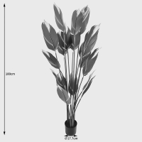 Διακοσμητικό φυτό σε γλάστρα Lucky Inart πράσινο Φ80x180εκ