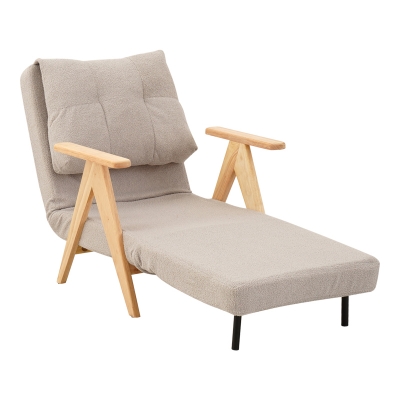 Πολυθρόνα-Κρεβάτι Restyl pakoworld rubberwood- μπουκλέ ύφασμα σε κρεμ απόχρωση 75x60x93εκ Πολυθρόνα-Κρεβάτι Restyl pakoworld rubberwood- μπουκλέ ύφασμα σε κρεμ απόχρωση 75x60x93εκ