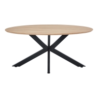 Τραπέζι Makrey pakoworld sonoma mdf- μαύρα μεταλλικά πόδια 160x90x75εκ Τραπέζι Makrey pakoworld sonoma mdf- μαύρα μεταλλικά πόδια 160x90x75εκ