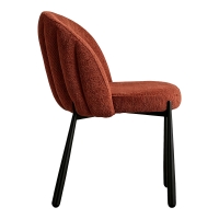 Καρέκλα Denna pakoworld ύφασμα terracotta-μαύρα μεταλλικά πόδια 52x60x85εκ Καρέκλα Denna pakoworld ύφασμα terracotta-μαύρα μεταλλικά πόδια 52x60x85εκ