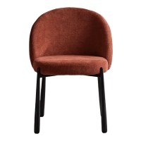 Καρέκλα Denna pakoworld ύφασμα terracotta-μαύρα μεταλλικά πόδια 52x60x85εκ Καρέκλα Denna pakoworld ύφασμα terracotta-μαύρα μεταλλικά πόδια 52x60x85εκ