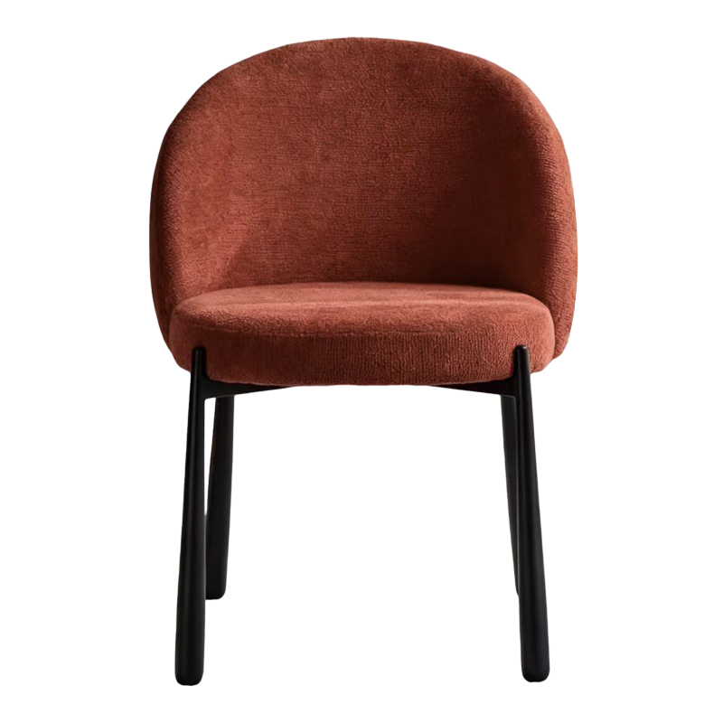 Καρέκλα Denna pakoworld ύφασμα terracotta-μαύρα μεταλλικά πόδια 52x60x85εκ Καρέκλα Denna pakoworld ύφασμα terracotta-μαύρα μεταλλικά πόδια 52x60x85εκ