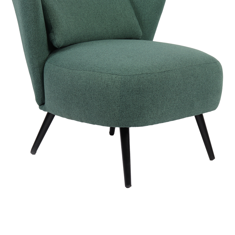 Πολυθρόνα Nagreta pakoworld πράσινο ύφασμα με μεταλλικό πόδι σε μαύρη απόχρωση 77x73x74εκ Πολυθρόνα Nagreta pakoworld πράσινο ύφασμα με μεταλλικό πόδι σε μαύρη απόχρωση 77x73x74εκ