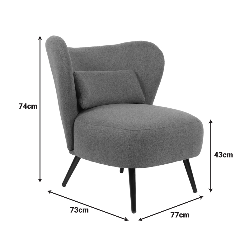 Πολυθρόνα Nagreta pakoworld κίτρινο ύφασμα με μεταλλικό πόδι σε μαύρη απόχρωση 77x73x74εκ Πολυθρόνα Nagreta pakoworld κίτρινο ύφασμα με μεταλλικό πόδι σε μαύρη απόχρωση 77x73x74εκ