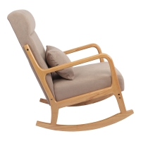 Κουνιστή πολυθρόνα Edeldy pakoworld γκρι-μπεζ ύφασμα με πόδι σε φυσική απόχρωση 102x66x99εκ Κουνιστή πολυθρόνα Edeldy pakoworld γκρι-μπεζ ύφασμα με πόδι σε φυσική απόχρωση 102x66x99εκ