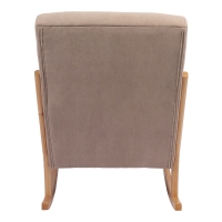 Κουνιστή πολυθρόνα Edeldy pakoworld γκρι-μπεζ ύφασμα με πόδι σε φυσική απόχρωση 102x66x99εκ Κουνιστή πολυθρόνα Edeldy pakoworld γκρι-μπεζ ύφασμα με πόδι σε φυσική απόχρωση 102x66x99εκ