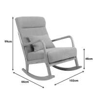 Κουνιστή πολυθρόνα Edeldy pakoworld γκρι-μπεζ ύφασμα με πόδι σε φυσική απόχρωση 102x66x99εκ Κουνιστή πολυθρόνα Edeldy pakoworld γκρι-μπεζ ύφασμα με πόδι σε φυσική απόχρωση 102x66x99εκ