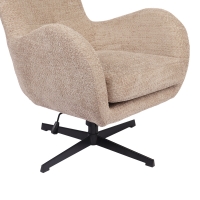 Πολυθρόνα Zefrina pakoworld περιστρεφόμενη μπεζ ύφασμα με βάση σε μαύρη απόχρωση 82x77x99εκ Πολυθρόνα Zefrina pakoworld περιστρεφόμενη μπεζ ύφασμα με βάση σε μαύρη απόχρωση 82x77x99εκ