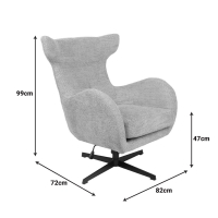 Πολυθρόνα Zefrina pakoworld περιστρεφόμενη μπεζ ύφασμα με βάση σε μαύρη απόχρωση 82x77x99εκ Πολυθρόνα Zefrina pakoworld περιστρεφόμενη μπεζ ύφασμα με βάση σε μαύρη απόχρωση 82x77x99εκ